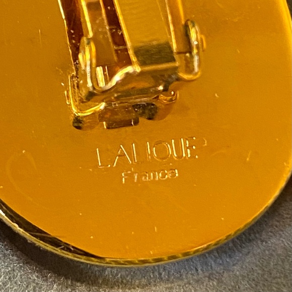 Vintage Lalique Crystal Earrings - Picture 11 of 12